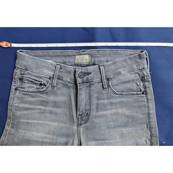 Mother The Looker Skinny Jeans 25 Gray Distressed Last Chance Saloon - Picture 7 of 7